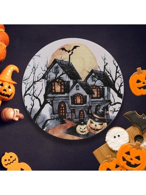 Shopwave Keramika Halloween Castle Servis Tabağı 26 cm 19952