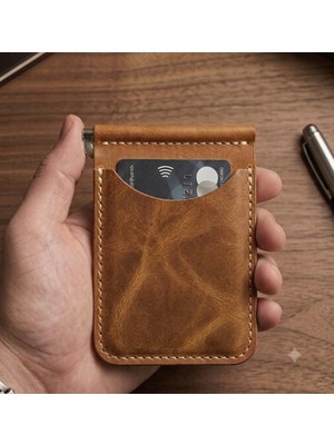 Parla Leather Cavana El Yapımı Hakiki Gerçek Deri Erkek Cüzdan Camel Renk