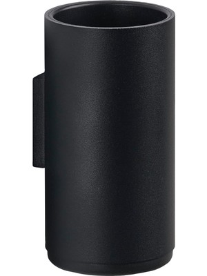Shopwave Zone Denmark Rim Duvar Için Fırçası Kabı, Çap 7 Cm, Yükseklik 13,6 Cm, Siyah