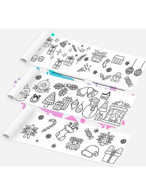 Shopwave Postermanya (PSTER21292) Yılbaşı, Yeni Yıl Dev Boyama Kağıdı Seti, Çocuklar Için Aktivite Boyama Ru