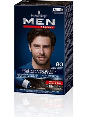 Shopwave Schwarzkopf Men Perfect Saç Boyası 80 - Kahve Siyah, 80 ml
