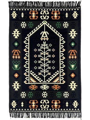 Shopwave Shark Anadolu Seccade Kilim 17 Siyah
