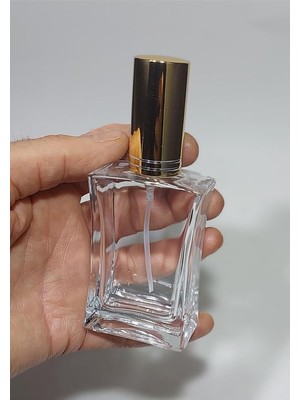 Shopwave Cam Yeniden Doldurulabilir Sprey Kolonya Parfüm Şişesi 50 ml Gold Kapaklı 10 Adet, PRFM-002786