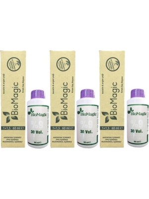 Shopwave Biomagic Organik Amonyaksız Saç Boyası (Açık Kumral-8.00)+Oksidan (3 Adet)