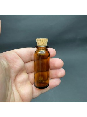Shopwave 15 ml Amber Mantar Tipali Cam Şi̇şe, Kahverengi̇ Mantar Tipali Cam Şi̇şe 15 cc x 10 Adet