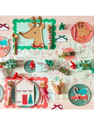 Shopwave Meri Meri - Festive House Plates - Kutlama Evi Tabak (8'li)