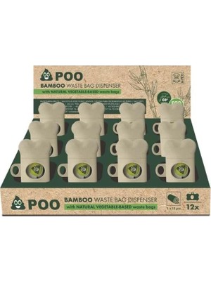Shopwave M-Pets Poo Bamboo Dişki Toplama Seti̇ 15 Yaprak 12Lİ Set
