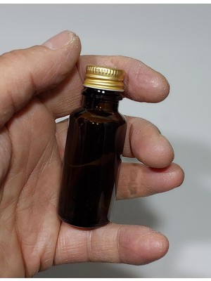 Shopwave 10 Adet Boş Gold Kapaklı Kolonya Şişesi Doldurulabilir Cep Amber Renk Cam Parfüm Şişesi 20 ml 86974