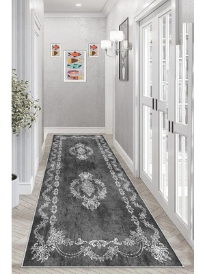 Shopwave Pelangi Osmanlı Desen Çerçeveli Dijital Baskı Yıkanabilir Kaymaz Taban Klasik Salon Halısı Yollu