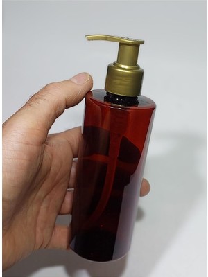 Shopwave Ambalaj 250ML Amber Plastik Şişe Gold 10 Adet