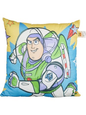 Shopwave Taç Toy Story Buzz Desenli Pamuk Kırlent, Çok Renkli, Tek Parça