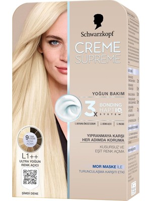 Shopwave Schwarzkopf Creme Supreme Saç Boyası L1++ Yoğun Renk Açıcı