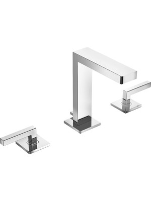 Shopwave Symmons SLW-3612-1.0 Duro Iki Saplı Geniş Lavabo Musluğu, Krom, 1.0 Gpm