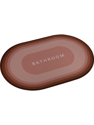 Shopwave Sihirli Su Emici Banyo Çok Amaçlı Kaydırmaz Tabanlı Paspas 58 x 38 Cm, Gül Kurusu