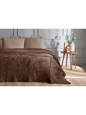 Shopwave Kahve Tek Kişilik Çantalı Tomurcuk Battaniye 150 x 200