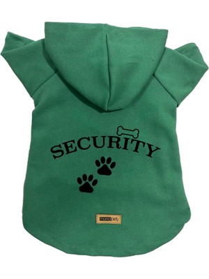 Shopwave Kapişonlu Sweatshirt Kıyafeti - Yeşil Security L Beden