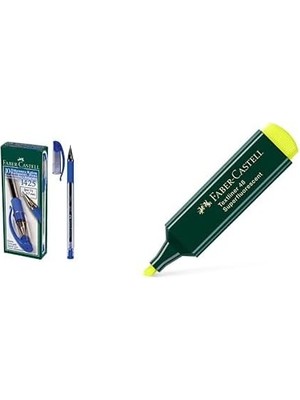 Shopwave Faber-Castell 1425 Tükenmez Kalem& Fosforlu Sarı Kalem Seti