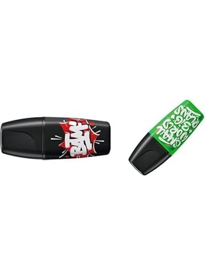 Shopwave Stabilo Mini By Snooze One - Fosforlu Kalem - (Siyah+Yeşil)