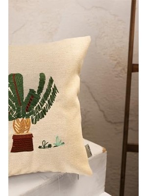 Bg Store Green Crown Özel Nakış Işlemeli Lüks Dekoratif Kırlent