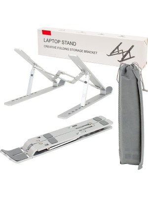 Shopwave Ayarlanabilir Metal Laptop Tablet Standı (10-15.6 Inç), Kaymaz Tabanlı Ergonomik Masaüstü Bilgis