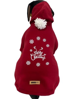 Shopwave Kapişonlu Sweatshirt Yılbaşı Kıyafeti - Yılbaşı Özel Noel Baba L Beden