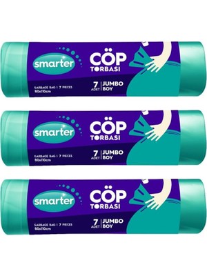 Shopwave Smarter 3 Lü Boy Torbasi 80X110CM (Çöp Poşeti̇)