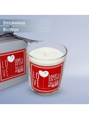 Candle – From The Heart Koleksiyonu Wood & Spice Sandal Kokulu Cam Bardak Mum, 135 G, Şık Hediye Kutulu, Sevgililer Günü & Doğum Günü Için Özel Tasarım Mum