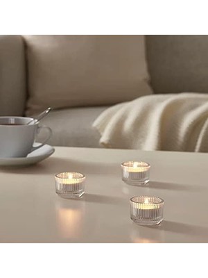 Şeffaf Camdan 5'li Zarif/istiflenebilir Tealight Tutucu 3,5 cm (5'li Paket) - Stockland Tarafından Satılır