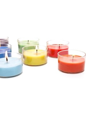 7  Meditasyon Kristal Kap Içi Mum Seti-Large