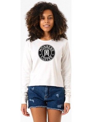 Tshirthane Monsta X Monbebe Coffee Ekstra Uzunkol Sweatshirt Ekru