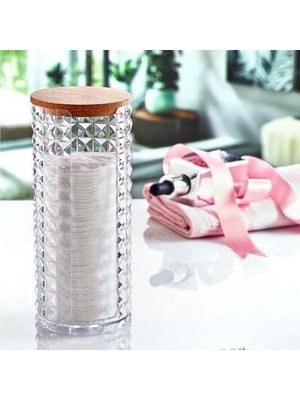Diamond Ahşap Kapaklı 3'lü Organizer Set, Diamond Model Modern Pamukluk Düzenleyici Şık 3'lü Pamukluk Set - Şık ve Fonksiyonel Ahşap Kapaklı 3'lü Organizer Set