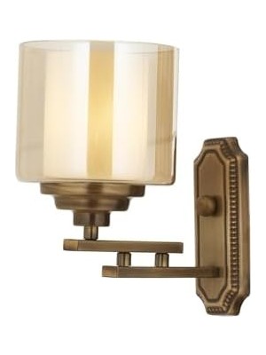 Büyük Pazar Store AP-60402-1E Eskitme Kaplama Aplik E27 Metal Cam 25X15CM
