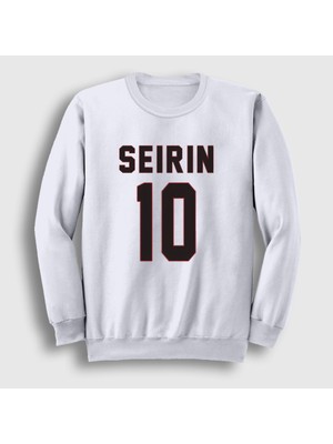 Presmono Unisex Beyaz Taiga Kagami Seirin 10 Kuroko No Basket Sweatshirt