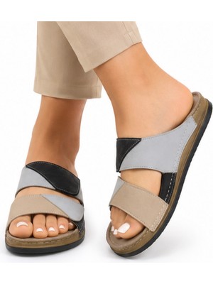 N Napa Shoe NP.305.S.GREY Deri Terlik