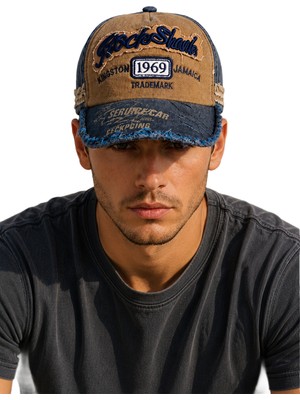 Cosmooutlet Vintage Erkek Baseball Şapka Eskitme Yıkamalı Nakış Detaylı Ayarlanabilir Kahverengi Kep