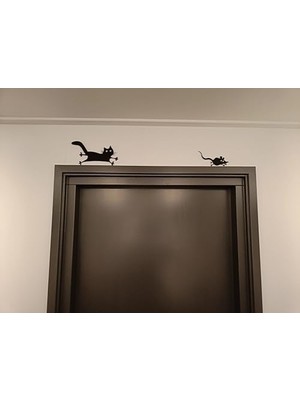 Büyük Pazar Store Eğlenceli Kedi ve Fare Duvar Dekorasyonu