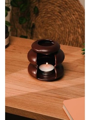 Büyük Pazar Store Love Bundles Bordo Mat Modern Tasarım Seramik El Yapımı Buhurdanlık Bordo