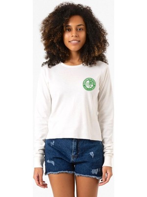 Tshirthane One Piece Anime Santoryu Style Fast Blue Ekstra Uzunkol Sweatshirt Ekru