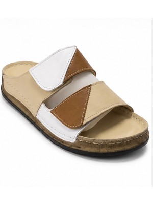 N Napa Shoe NP.305.BEJ Deri Terlik