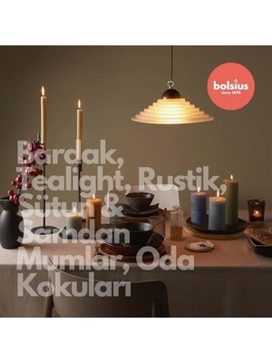 Büyük Pazar Store Bolsius Ud Ağacı Kokulu Bardakta Mum - Vegan & Doğal & Saf Koku Özlü -Palmiye Yağı Içermez - 25 Saat Yanma Süresi - Koyu Kahverengi Renkte - 80MM/73MM
