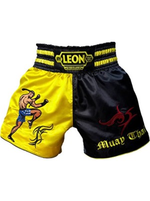 Empressco Sarı Siyah Profesyonel Muay Thai ve Kick Boks Şortu, Sportif ve Rahat