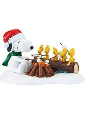 Department 56 Peanuts Village Kamp Ateşi Buddies Aksesuar Figür