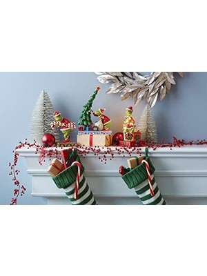 Gizmur Store Grinch By Jim Shore Şeker Kamışı Çalan Grinch Heykelcik, 19 Cm, Çok Renkli