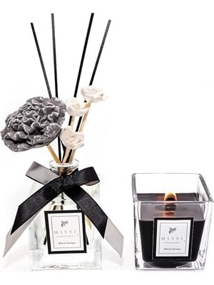 Vıp Black Vanilya Oda Kokusu ve Mum Seti