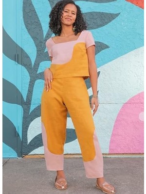 Mccall's Know Me Bayan Kazak Kırpma Üstler ve Pull-On Pantolon Dikiş Desen Seti, Tasarım Kodu ME2033, Bedenler 18-20-22-24-26
