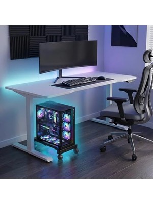 Gizmur Store Prexua Roller Tekerli Bilgisayar Kasa Standı - Pc Stand - RLR50 (Small)