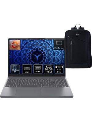 Lenovo Ideapad Slim 3 Amd Ryzen 5 40 16GB 512GB SSD Freedos 15.6" Fhd Taşınabilir Bilgisayar 82XQ01D3TX