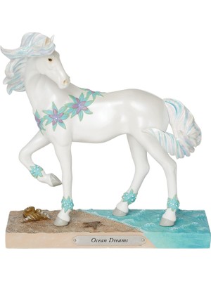 Gizmur Store Enesco Boyalı Midilli Izi Okyanus Rüyası Heykelcik, 7,5 Inç, Çok Renkli