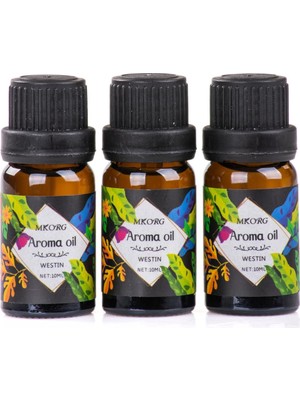 Gizmur Store 3’lü Esansiyel Uçucu Yağ 3X10ML Westin Kokulu Buhurdanlık Yağı Set, Difüzör, Banyo ve Oda Kokusu