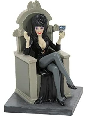 Gizmur Store Department 56 Elvira Mistress Of The Dark Village Aksesuarları Imzalı Imzalar Heykelcik, 8,8 Cm, Çok Renkli